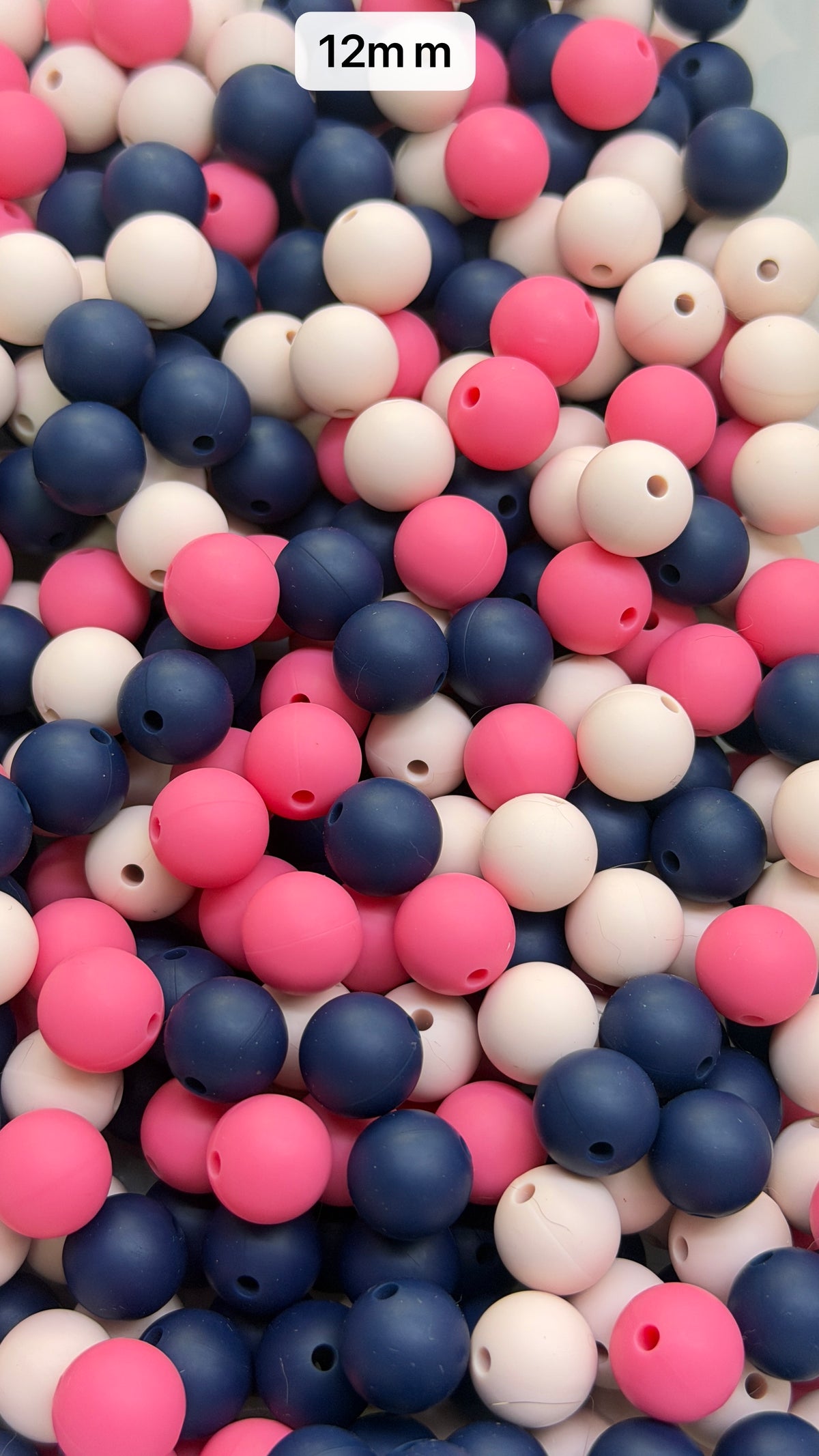 9.18 12mm Solid Silicone Mix beads
