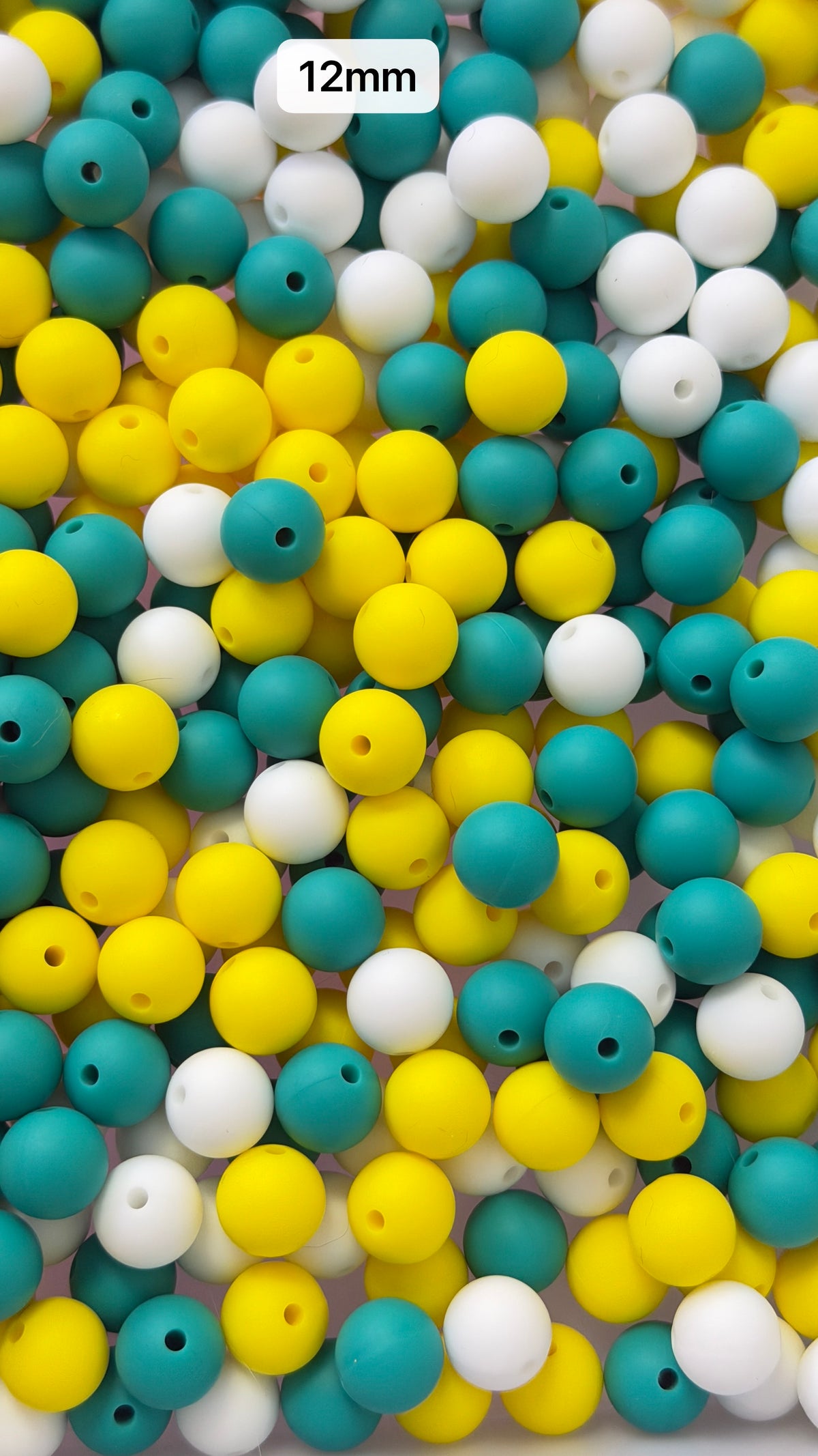 9.20 12mm Solid Silicone Mix beads