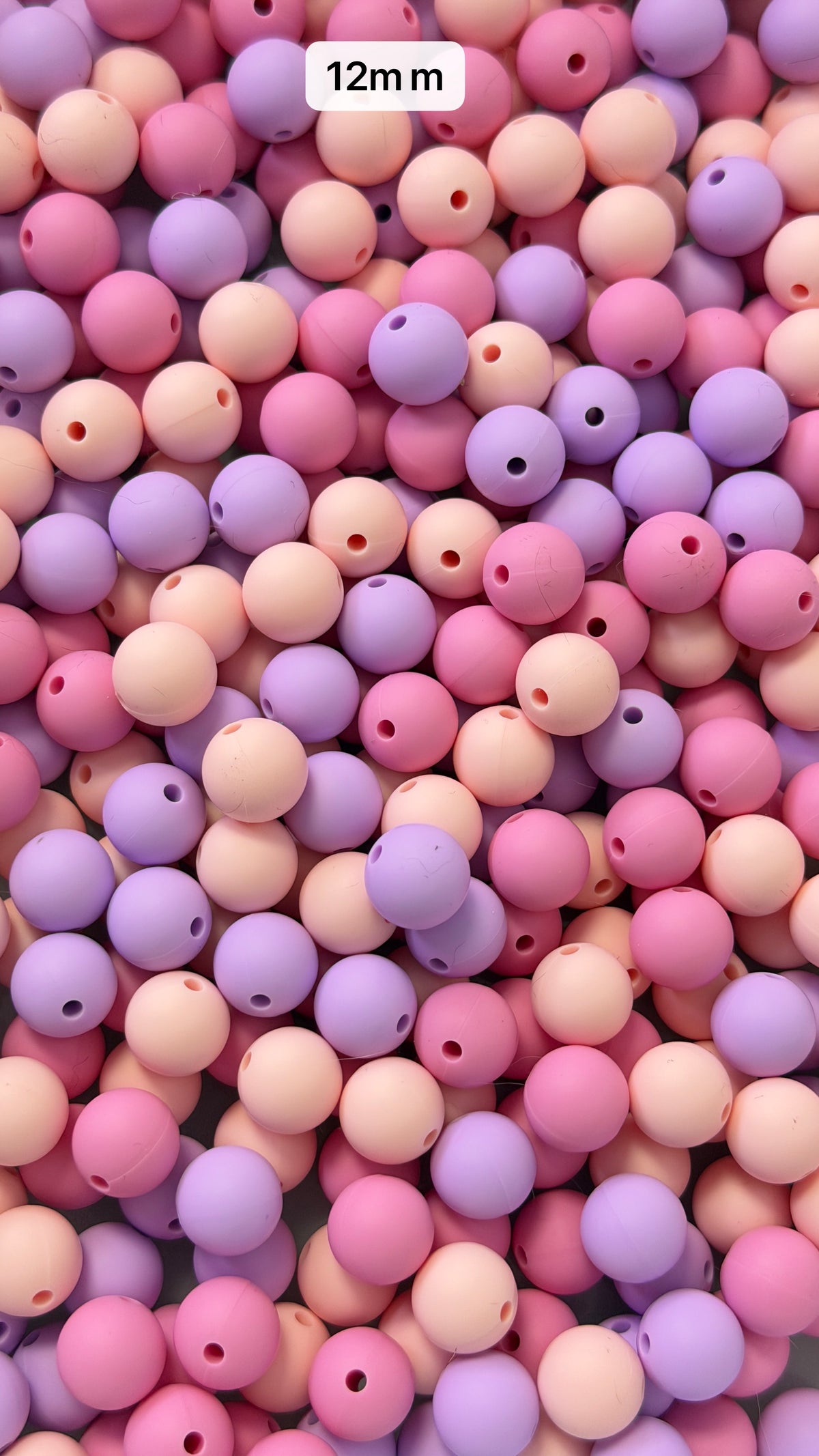 9.20 12mm Solid Silicone Mix beads