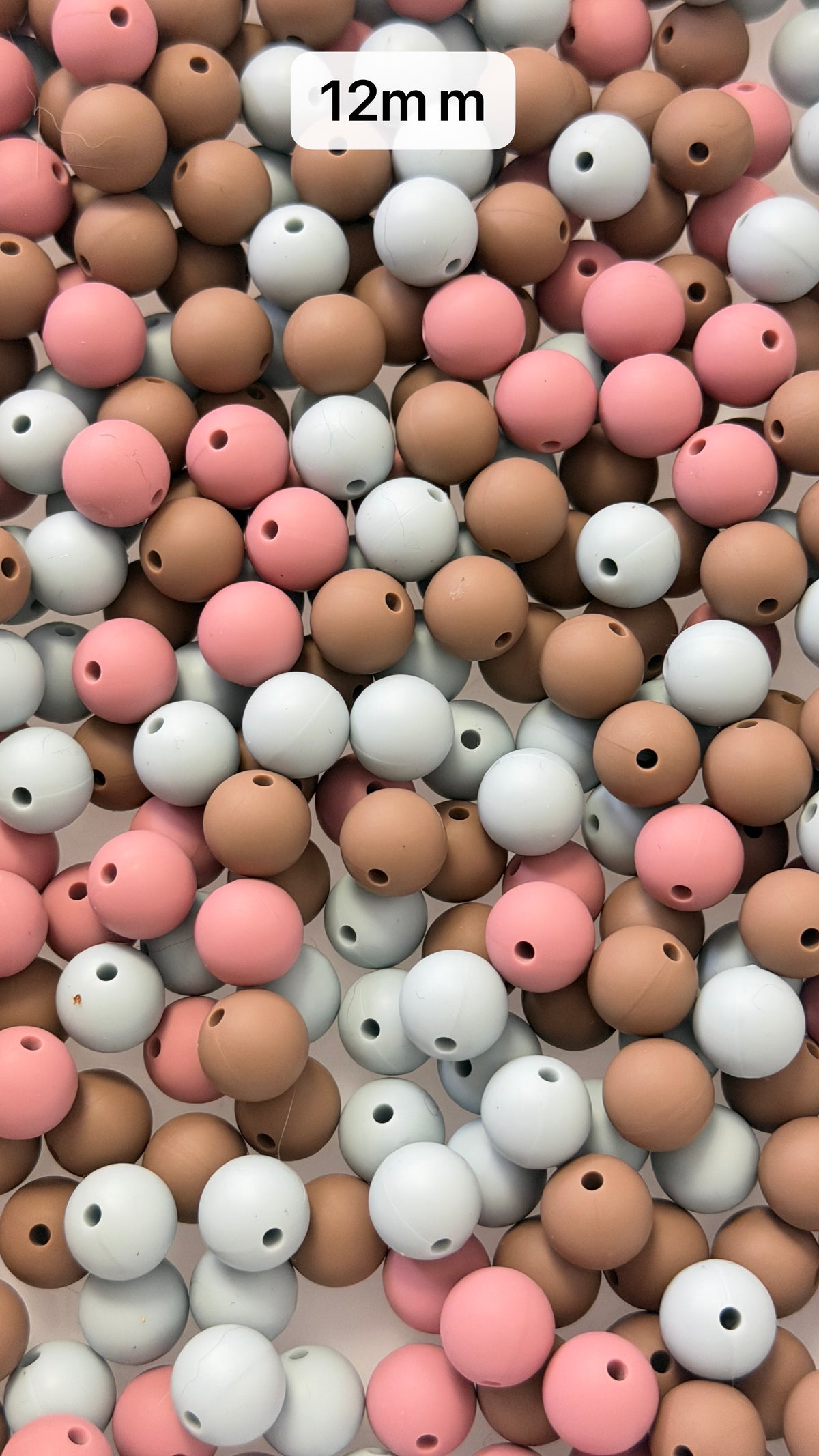 9.20 12mm Solid Silicone Mix beads