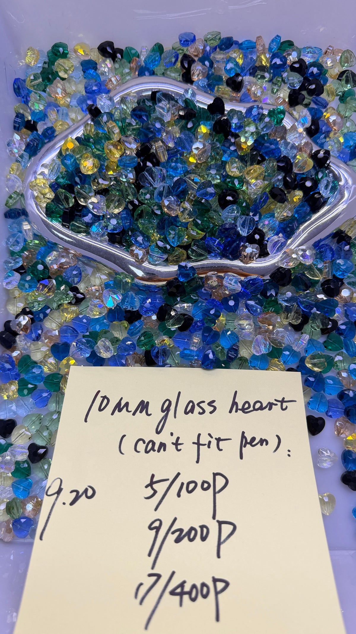 9.20 NEW-10mm glass heart