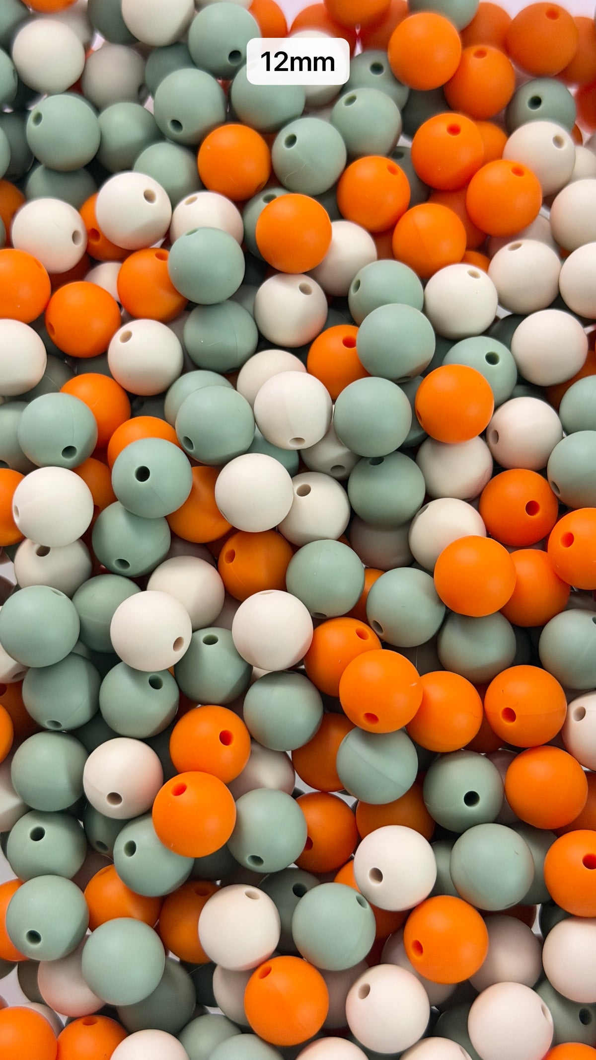 9.23 12mm Solid Silicone Mix beads