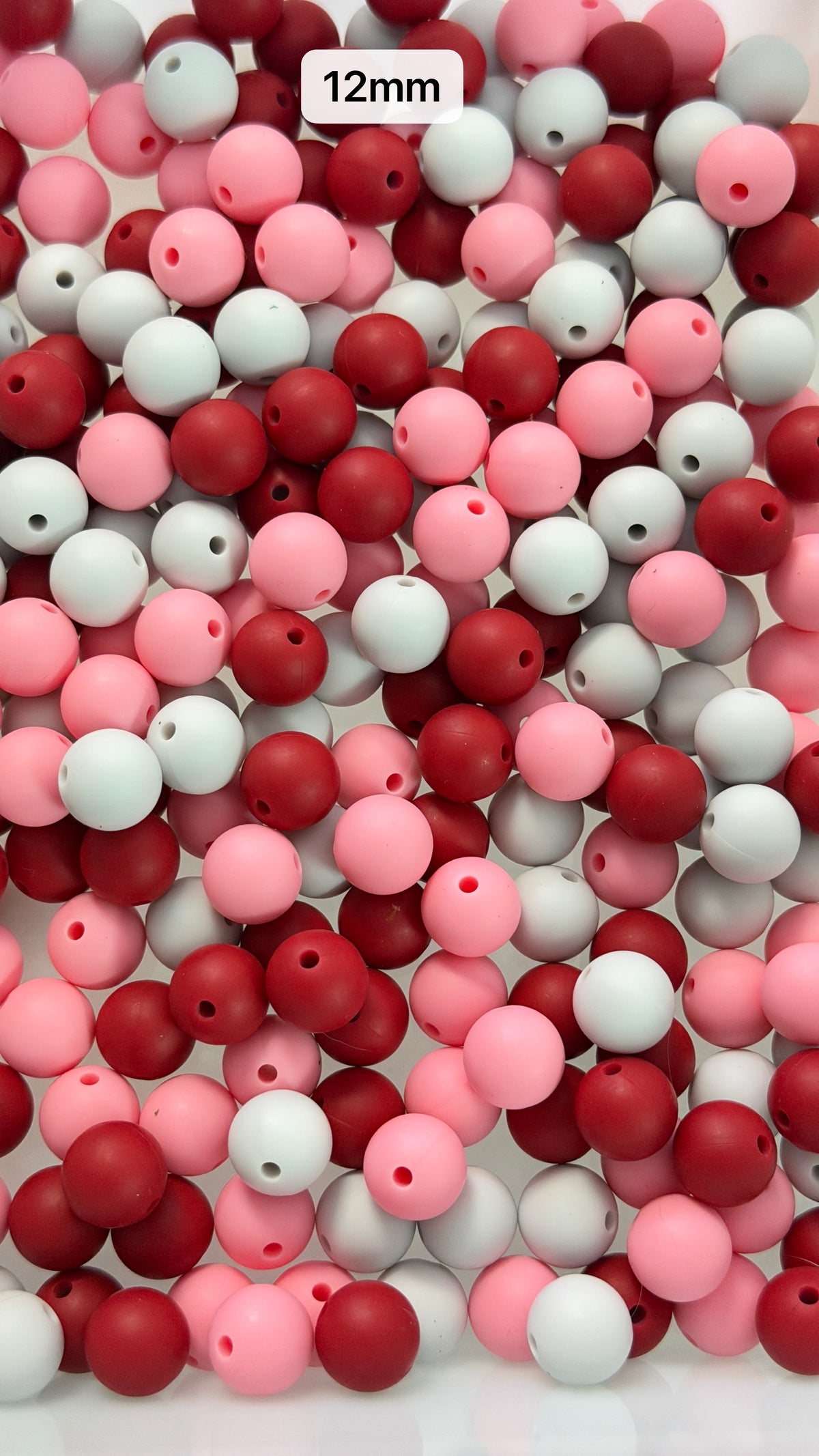 9.23 12mm Solid Silicone Mix beads