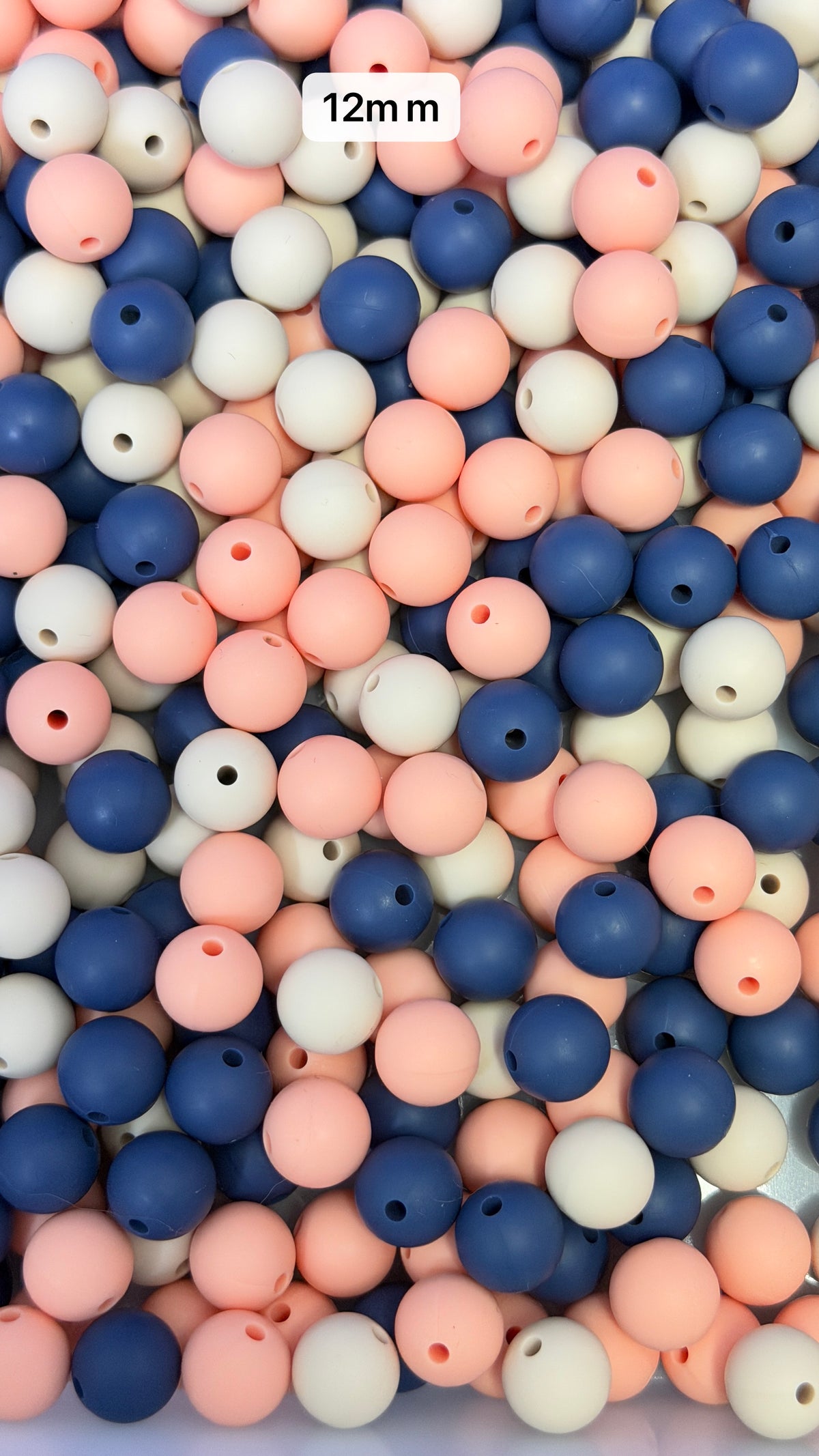 9.25 12mm Solid Silicone Mix beads