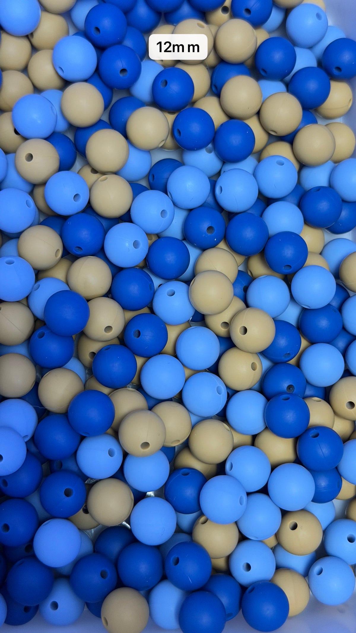 9.25 12mm Solid Silicone Mix beads