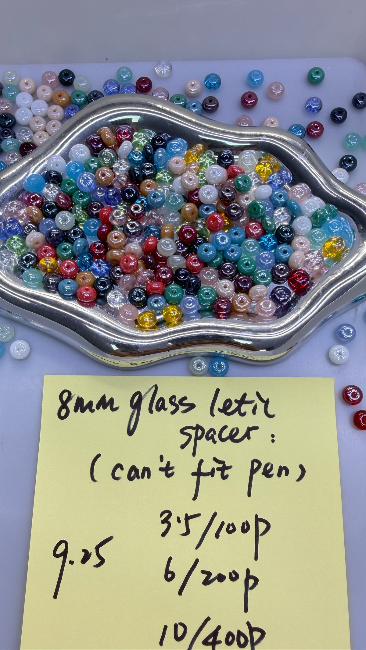 9.25 NEW-8mm glass letil spacer