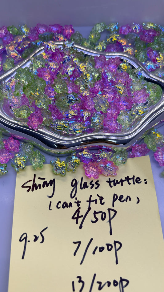 9.25 NEW-shiny glass turtle