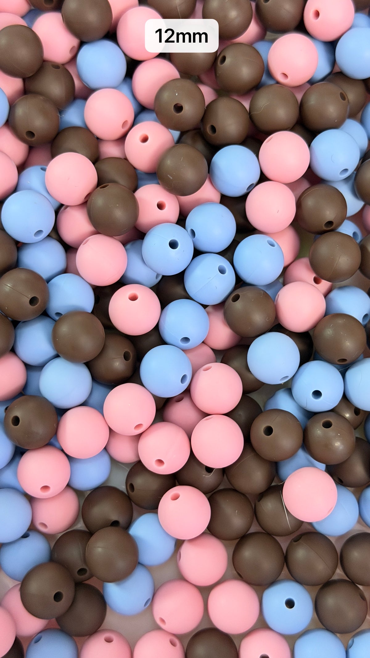 9.26 12mm Solid Silicone Mix beads