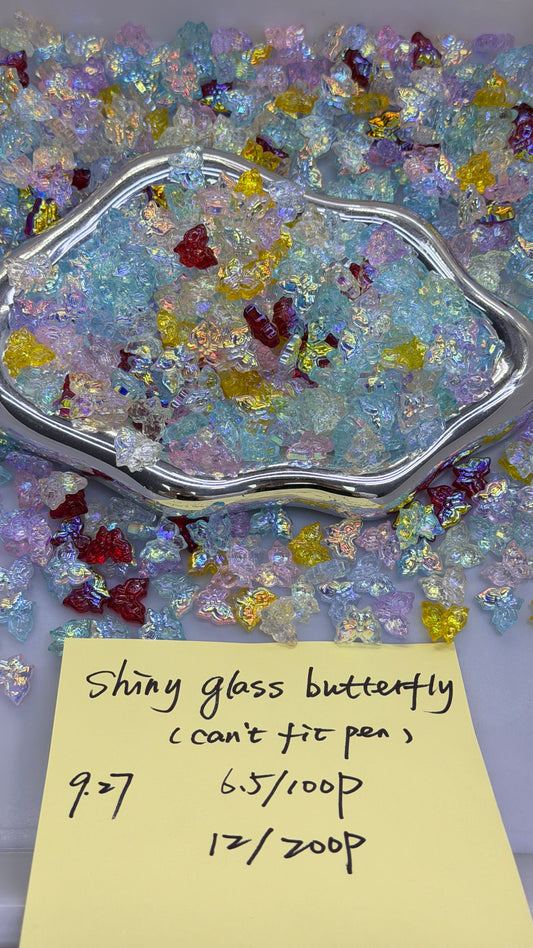9.27 NEW-shiny glass butterfly