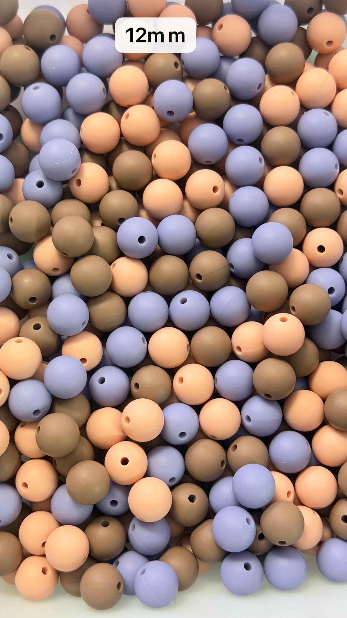9.28 12mm Solid Silicone Mix beads