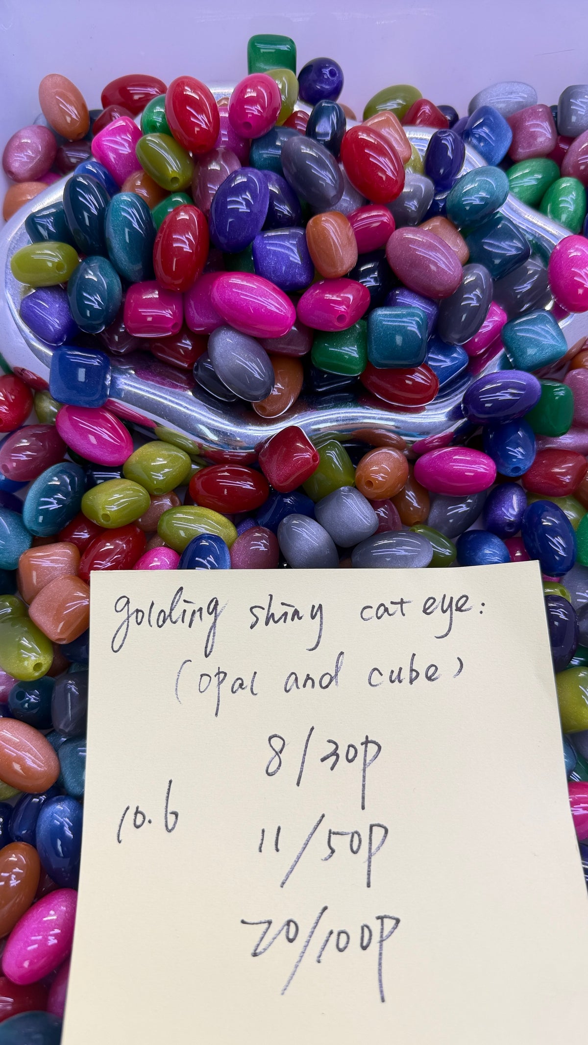 10.6 NEW-golding shiny cat eye(opal and cube)