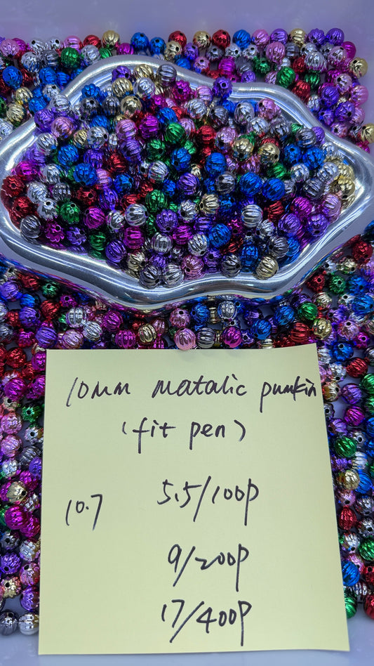 10.7 NEW-10mm matalic pumkin