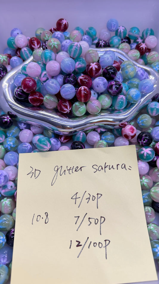 10.8 NEW-3D glitter sakura