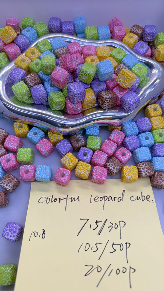 10.8 NEW-colorful leopard cube