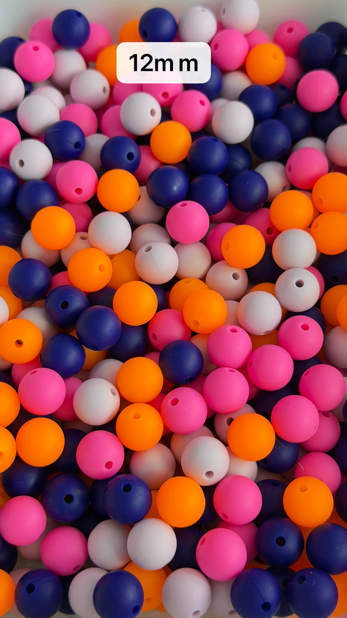 10.12 12mm Solid Silicone Mix beads