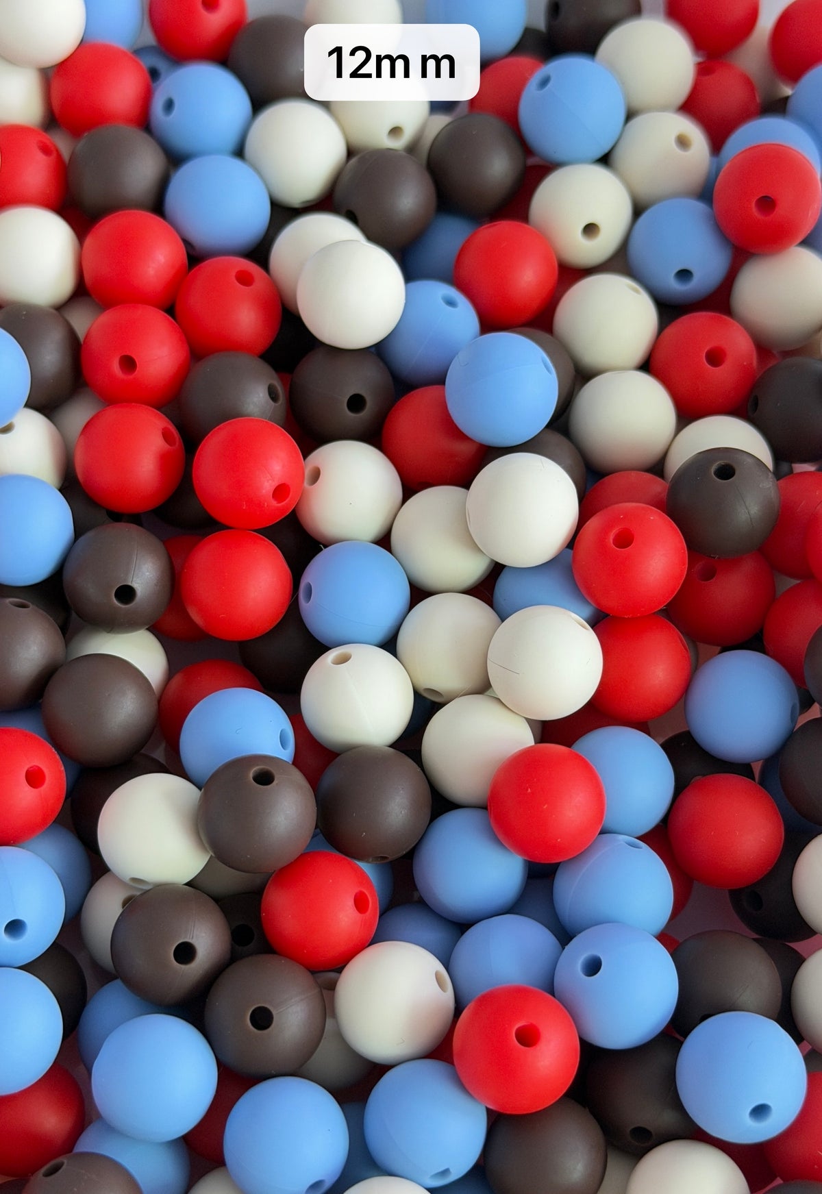 10.12 12mm Solid Silicone Mix beads