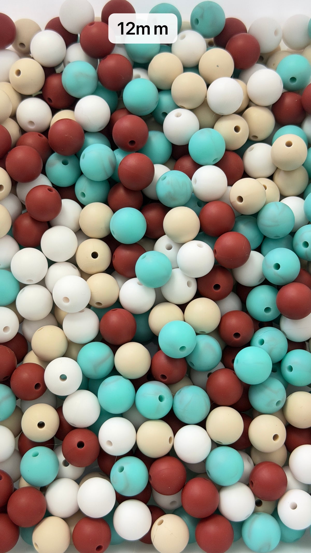 10.14 12mm Solid Silicone Mix beads