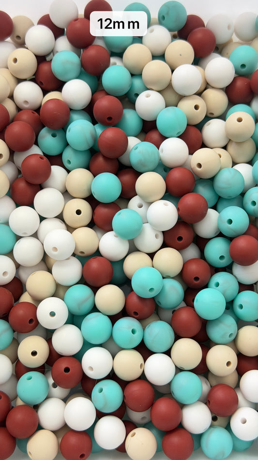 10.14 12mm Solid Silicone Mix beads