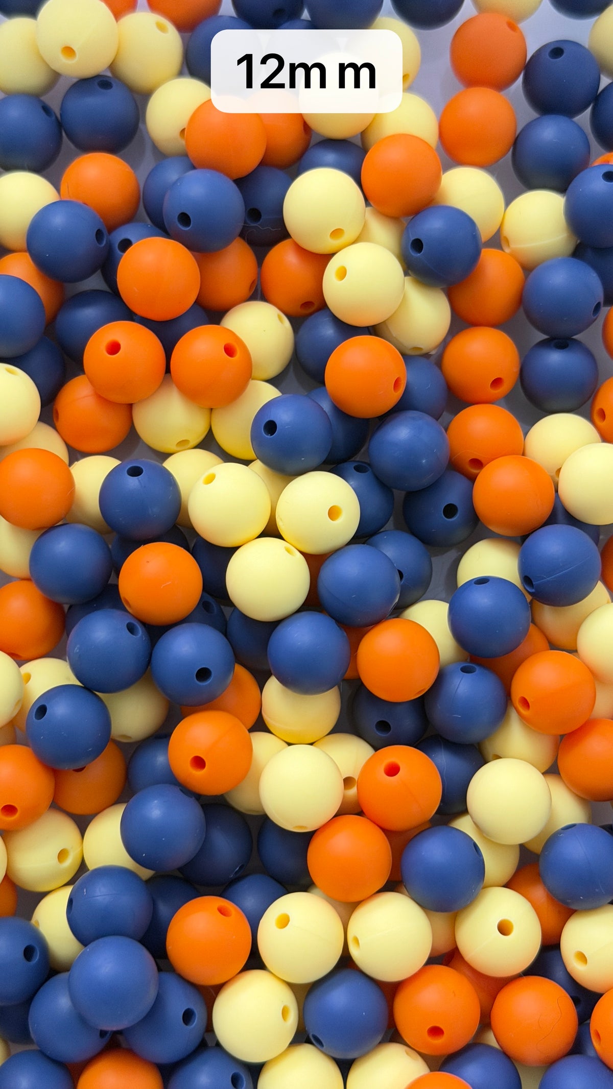 10.14 12mm Solid Silicone Mix beads