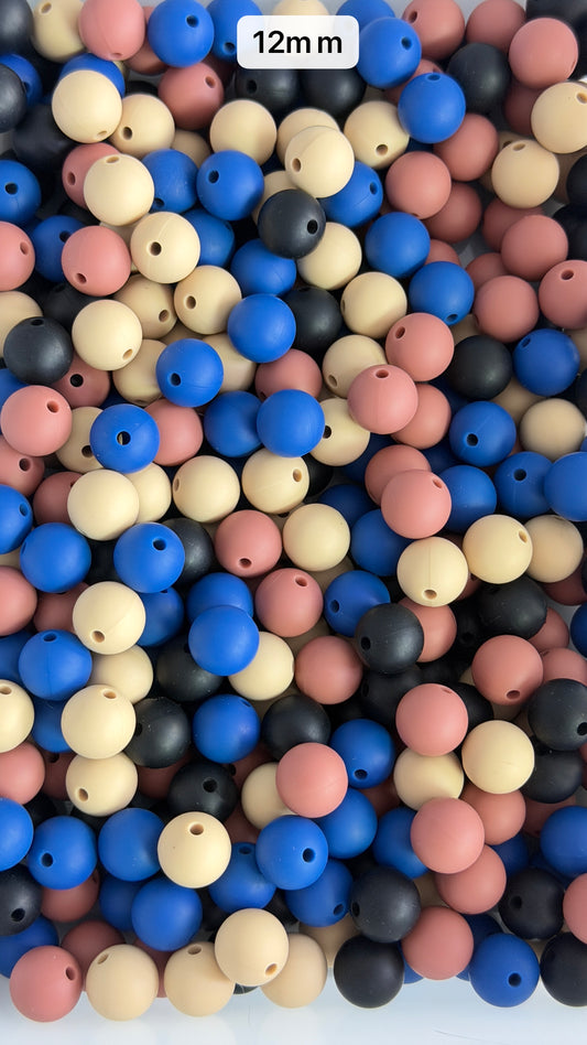 10.16 12mm Solid Silicone Mix beads