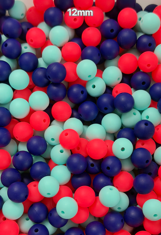 10.18 12mm Solid Silicone Mix beads