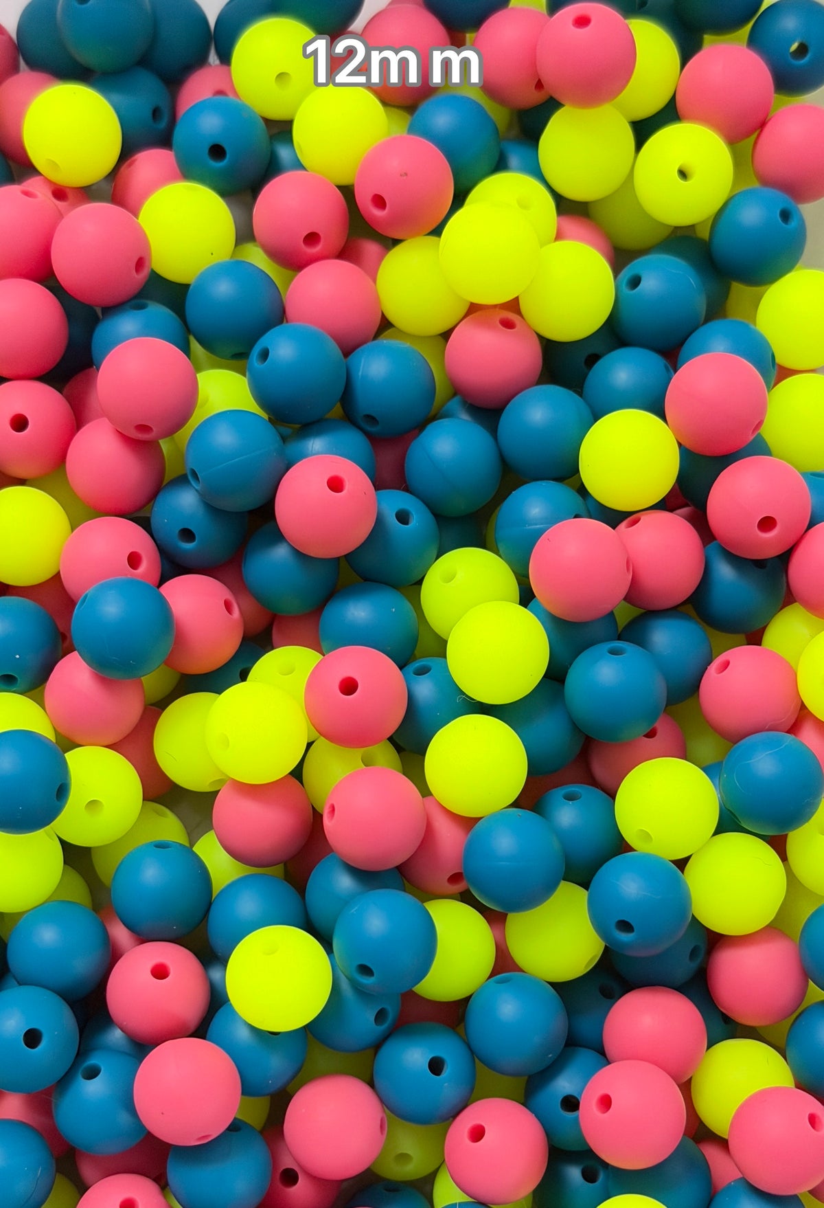 10.18 12mm Solid Silicone Mix beads