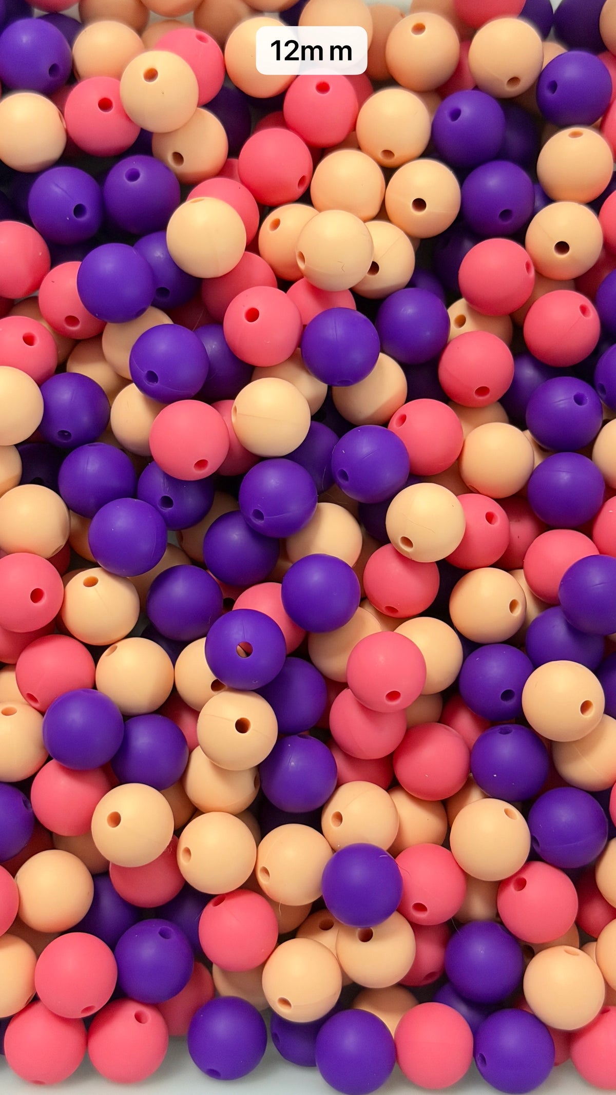 10.18 12mm Solid Silicone Mix beads