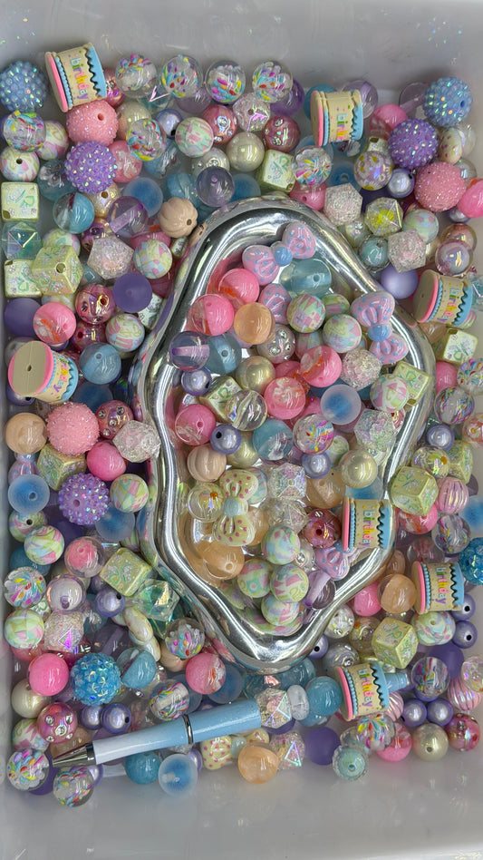 10.18 FOCAL MIX BEADS:happy birthday