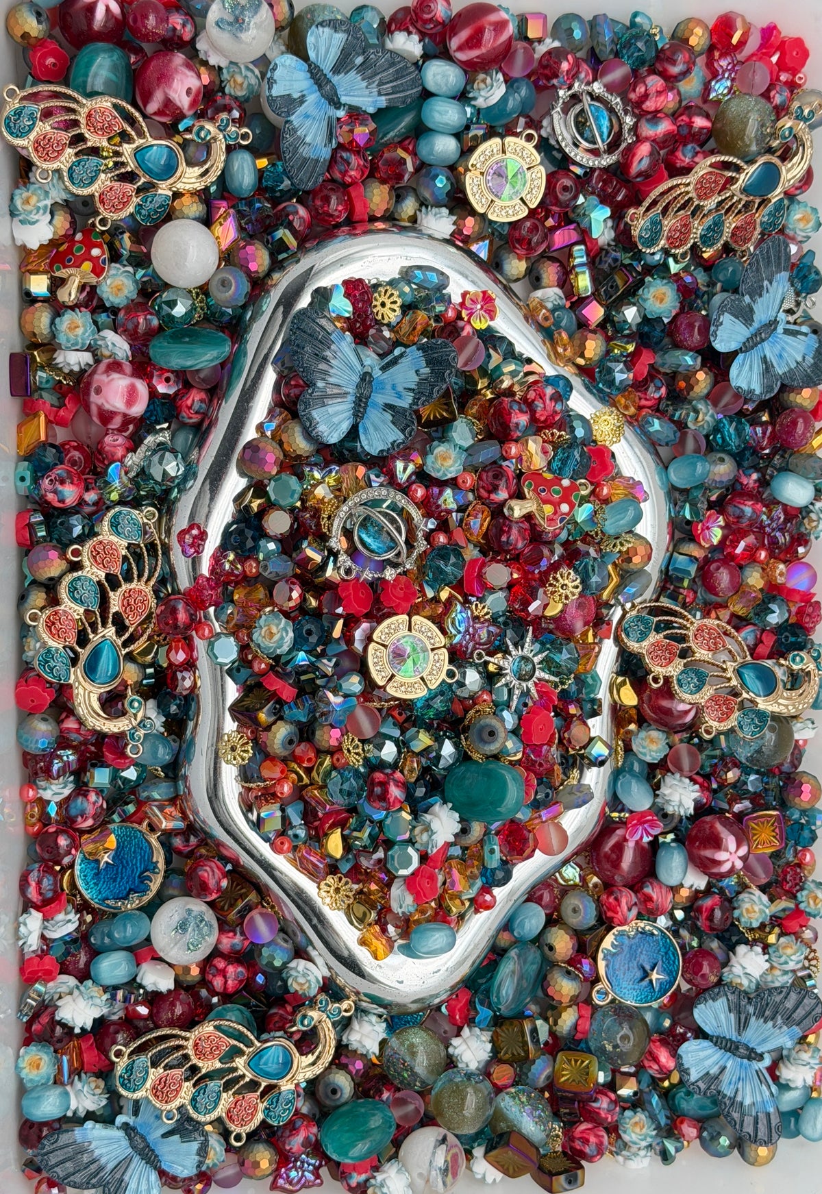 10.25 PHONE CHAIN MIX BEADS:Iris