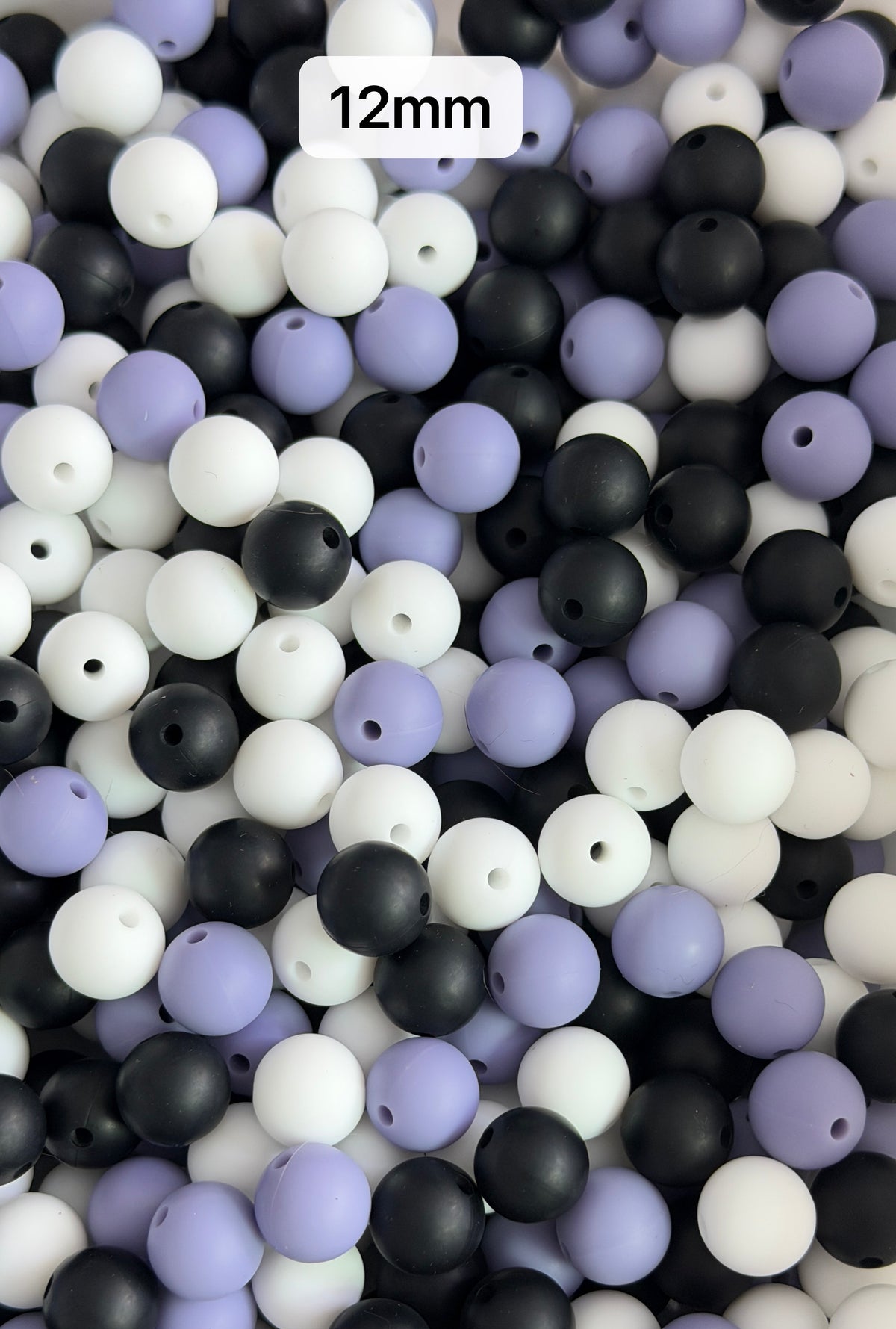 10.25 12mm Solid Silicone Mix beads