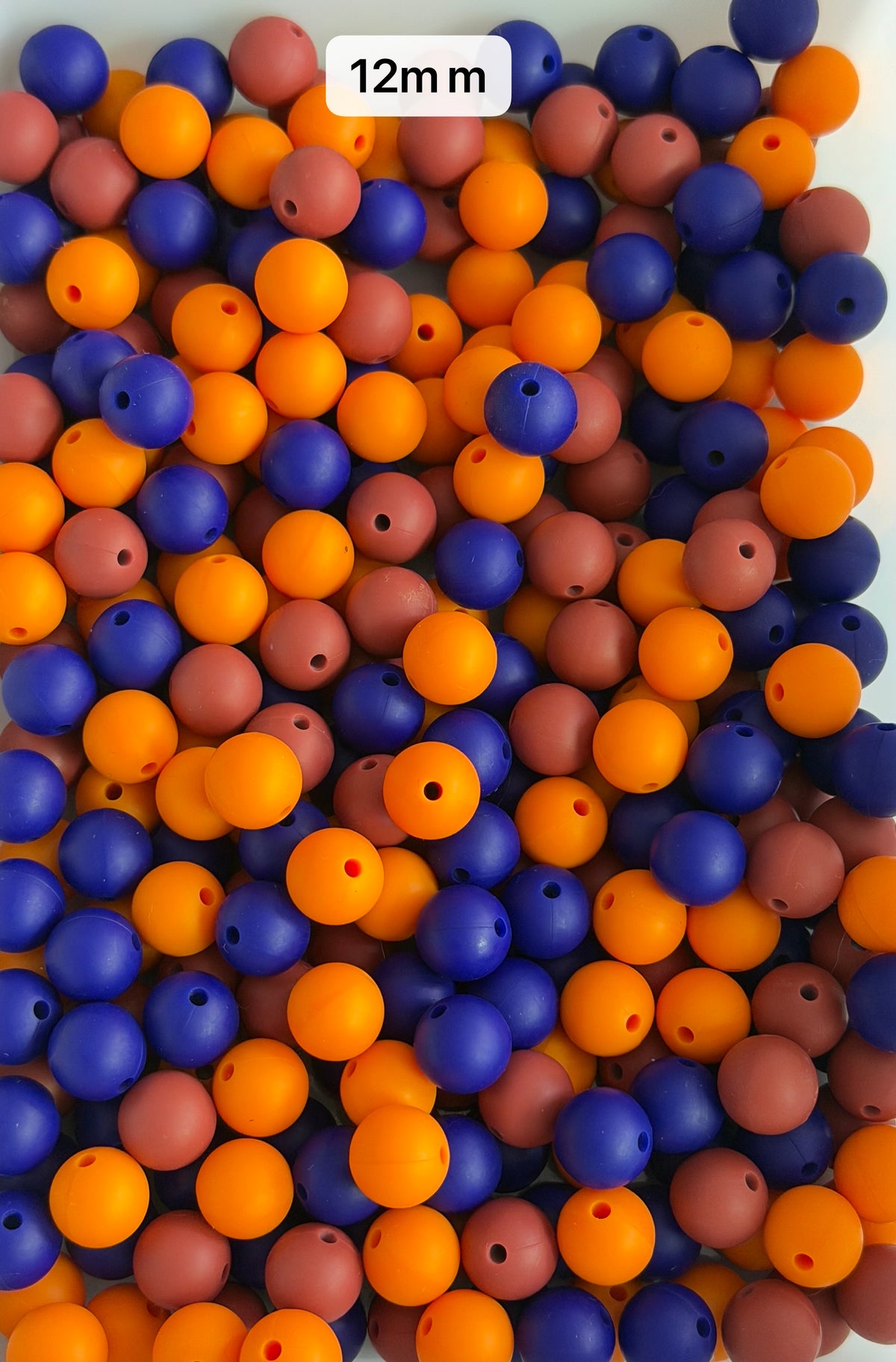 10.28 12mm Solid Silicone Mix beads