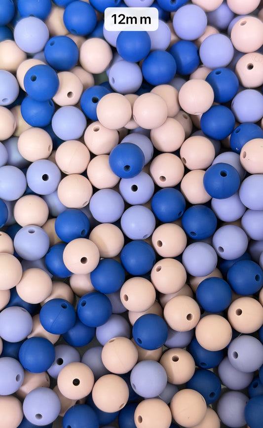 10.29 12mm Solid Silicone Mix beads