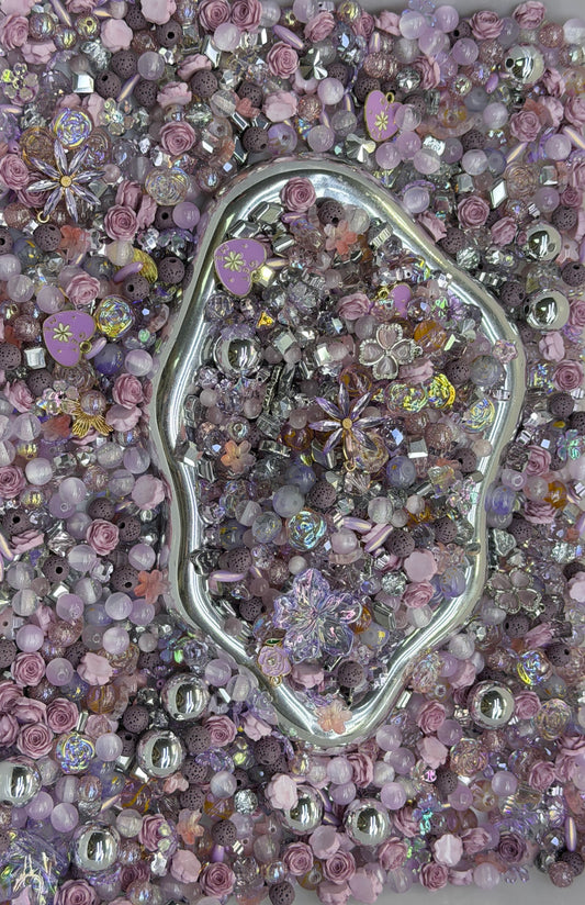 10.29 PHONE CHAIN MIX BEADS:purple