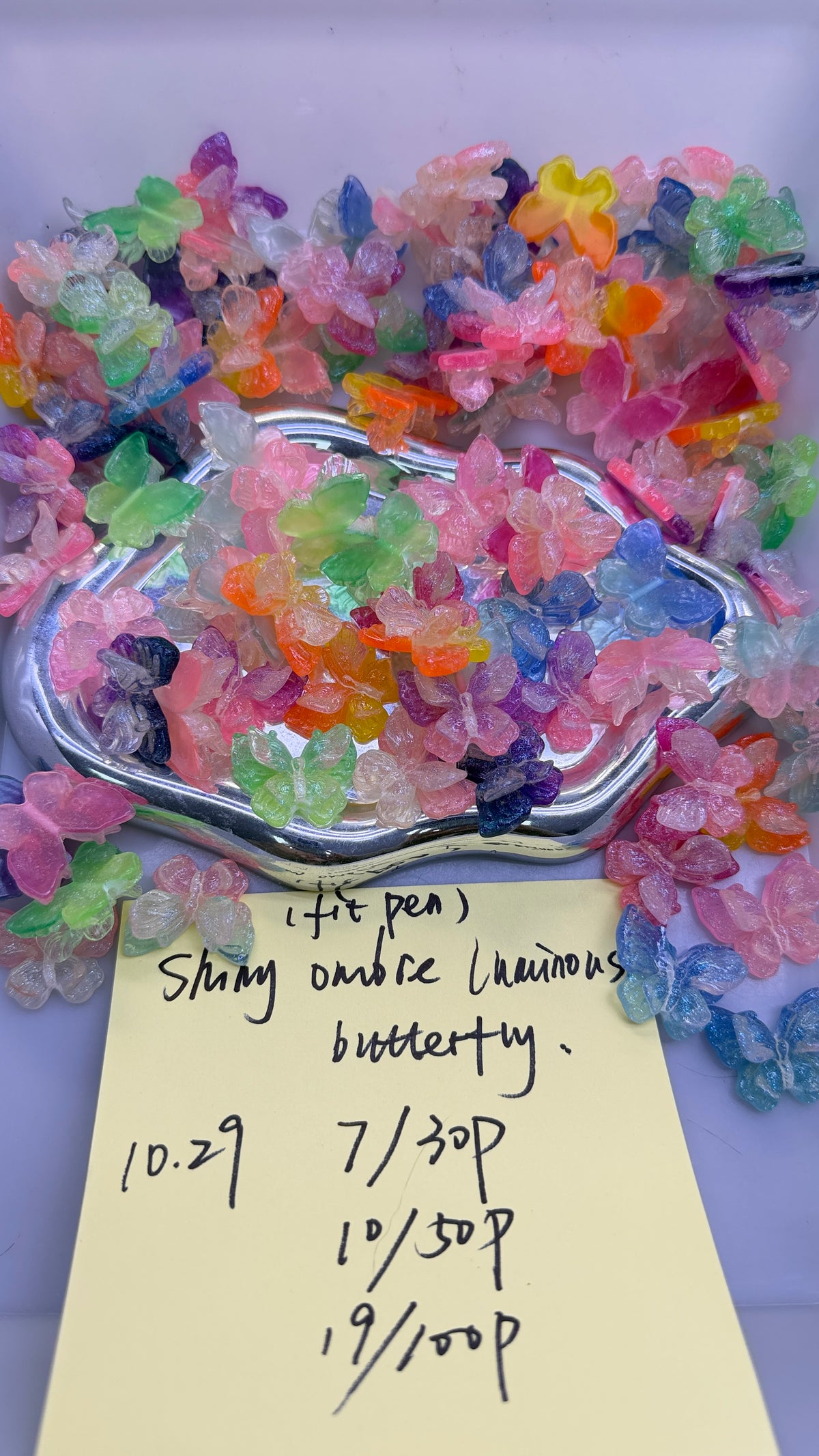 10.29 NEW-shiny ombre luminous butterfly