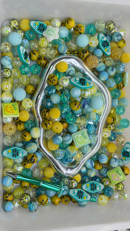 10.30 FOCAL MIX BEADS:blue sunshine