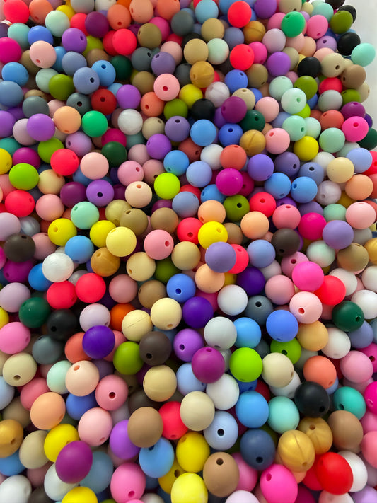 popular silicion beads:12,15,19mm;round and hexagon