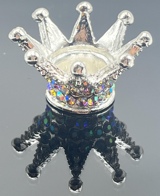 Crown (mental) : three different colors with aura rhinestone beads