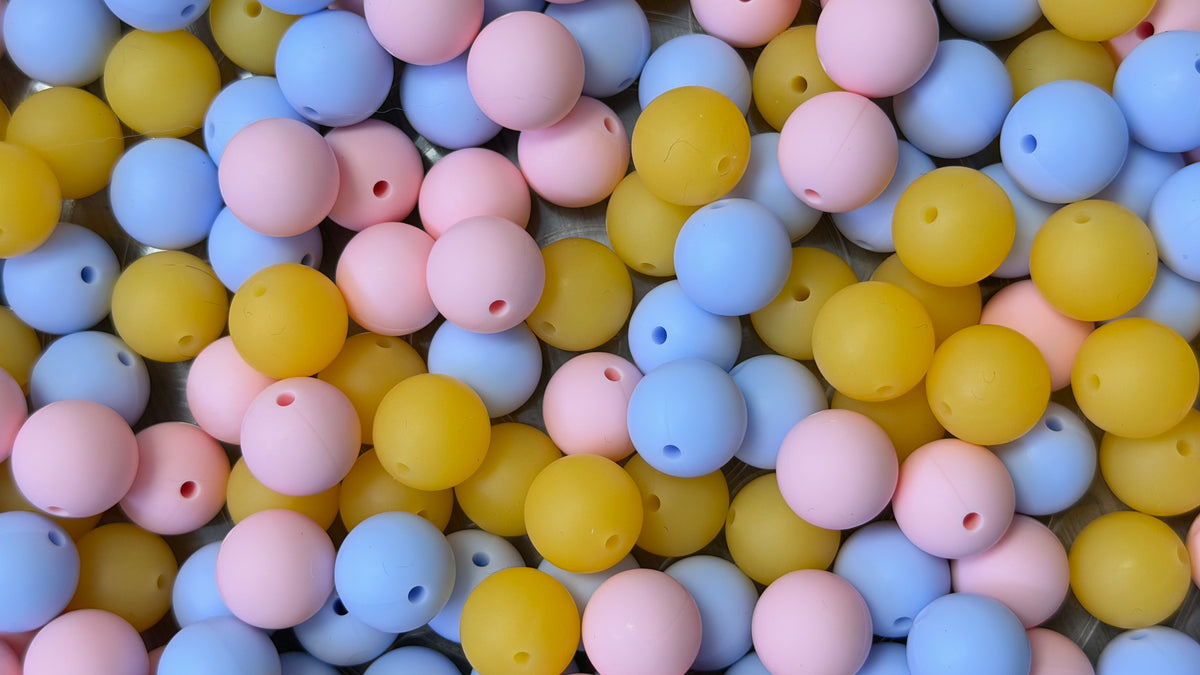 Solid Silicone Mix beads