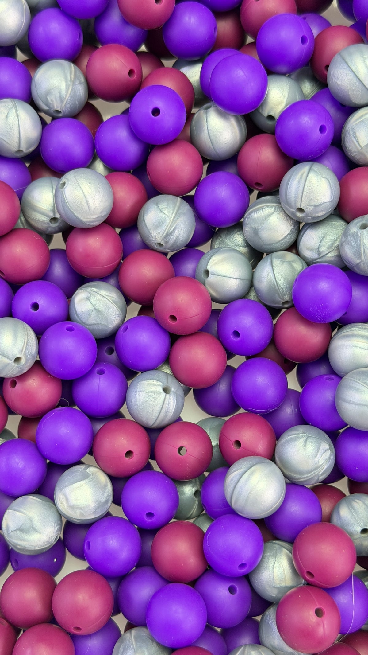 Solid Silicone Mix beads